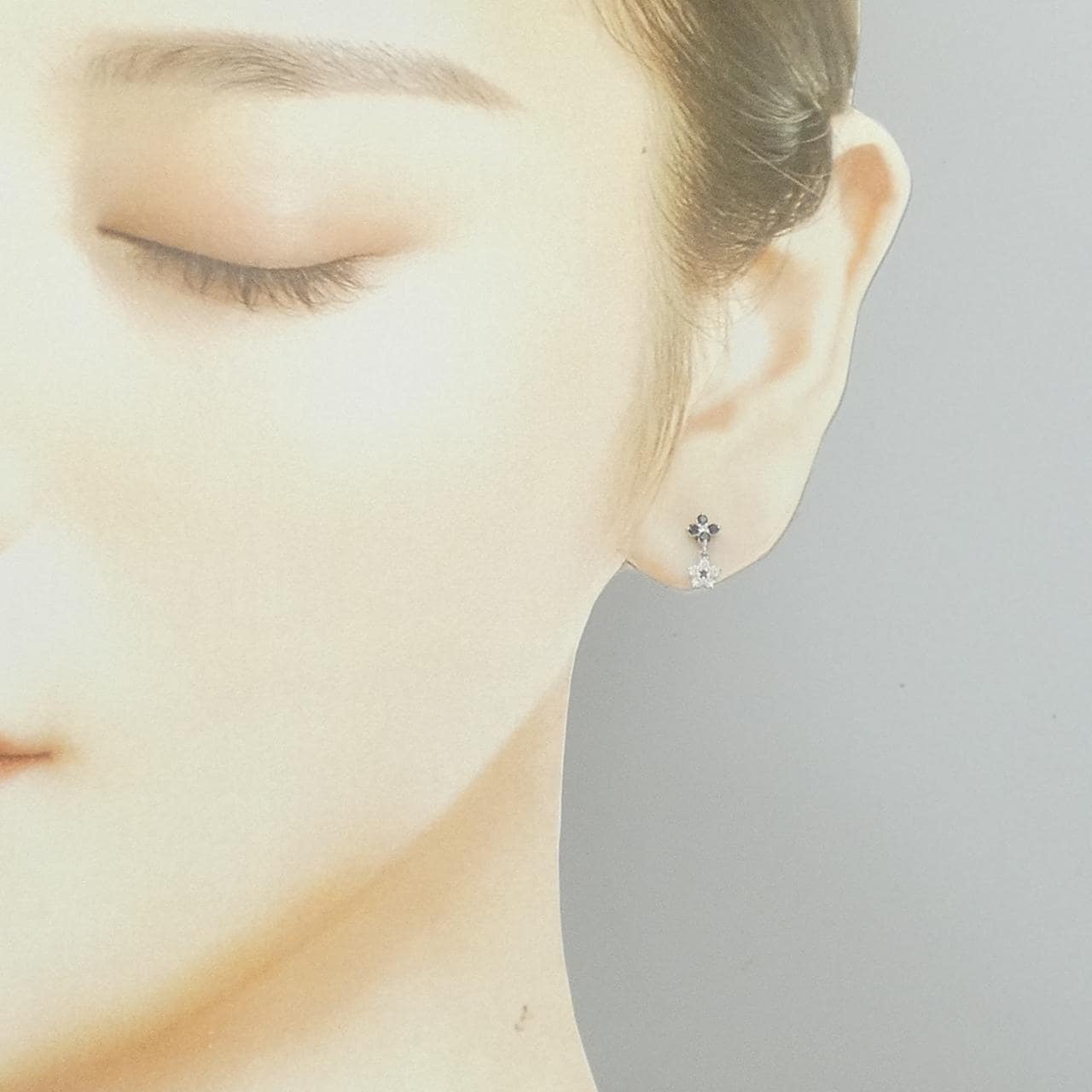 ポンテヴェキオ フラワー ダイヤモンド ピアス 0.16CT