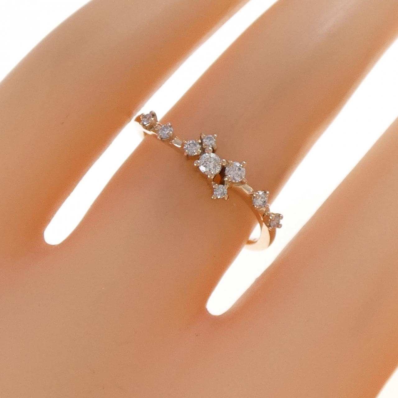 K18PG ダイヤモンド リング 0.15CT