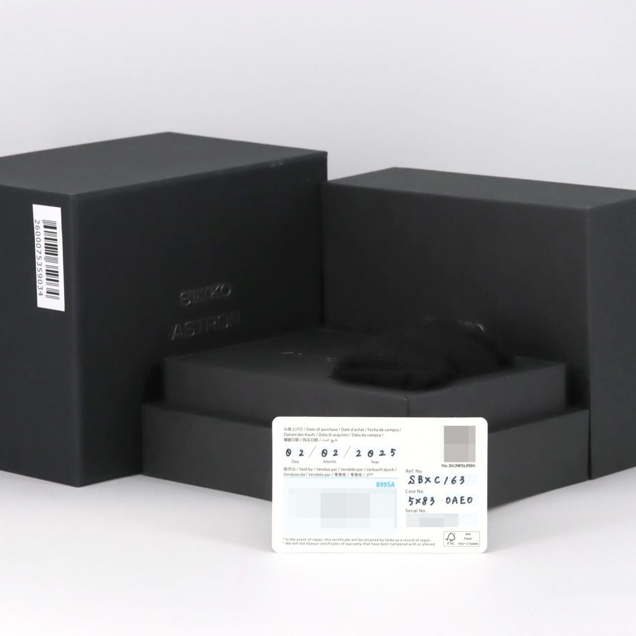 セイコー アストロン GPS 電波時計 TI 5X83-0AE0-1/SBXC163 TI ソーラークォーツ