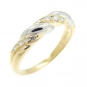 K18YG/PT900 ダイヤモンド リング 0.15CT