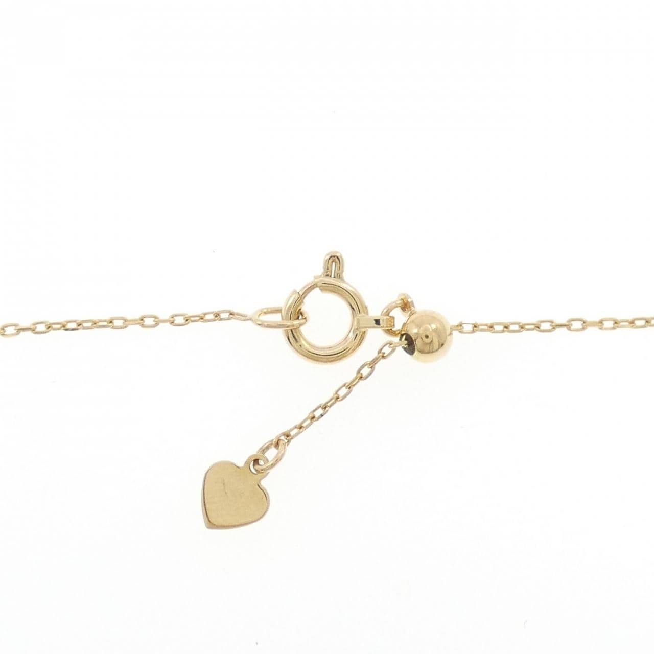 K18YG イニシャルF ダイヤモンド ネックレス 0.02CT