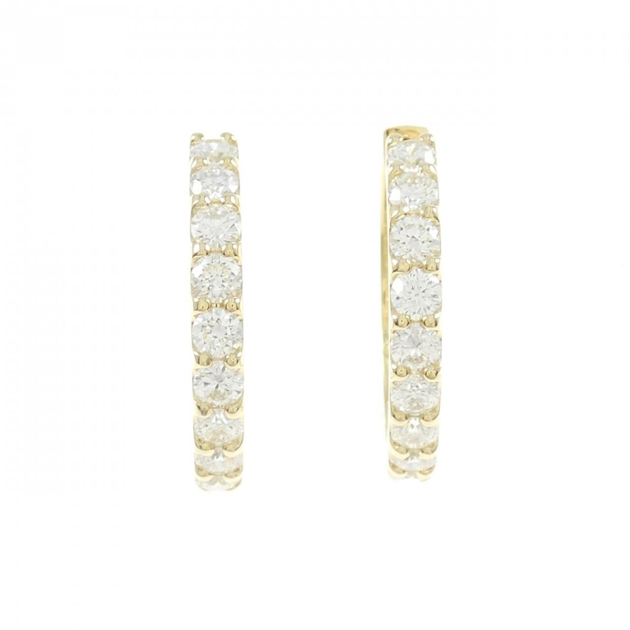 【新品】K18YG ダイヤモンド ピアス 2.028CT