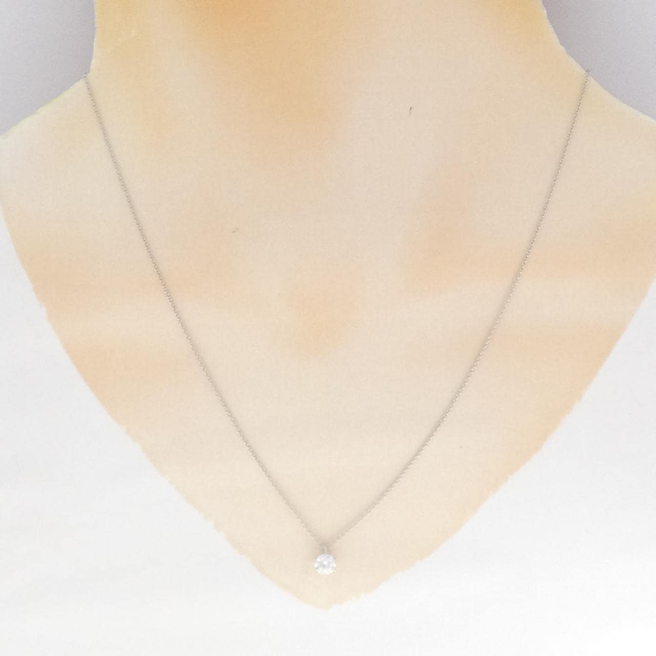 【リメイク】PT900/PT850 ソリティア ダイヤモンド ネックレス 0.382CT D SI1 3EXT