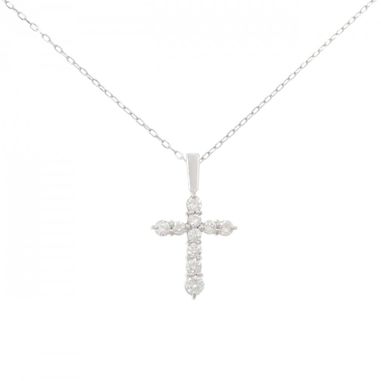 PT900/PT850 クロス ダイヤモンド ネックレス 0.50CT