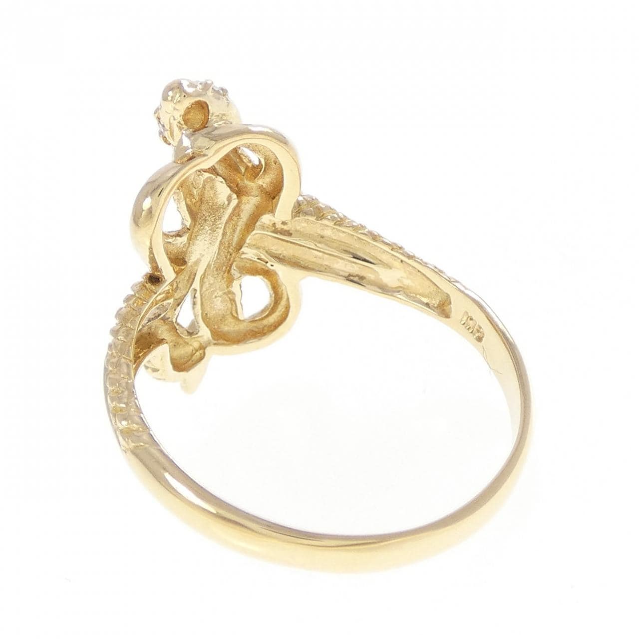K18YG スネーク ダイヤモンド リング 0.02CT