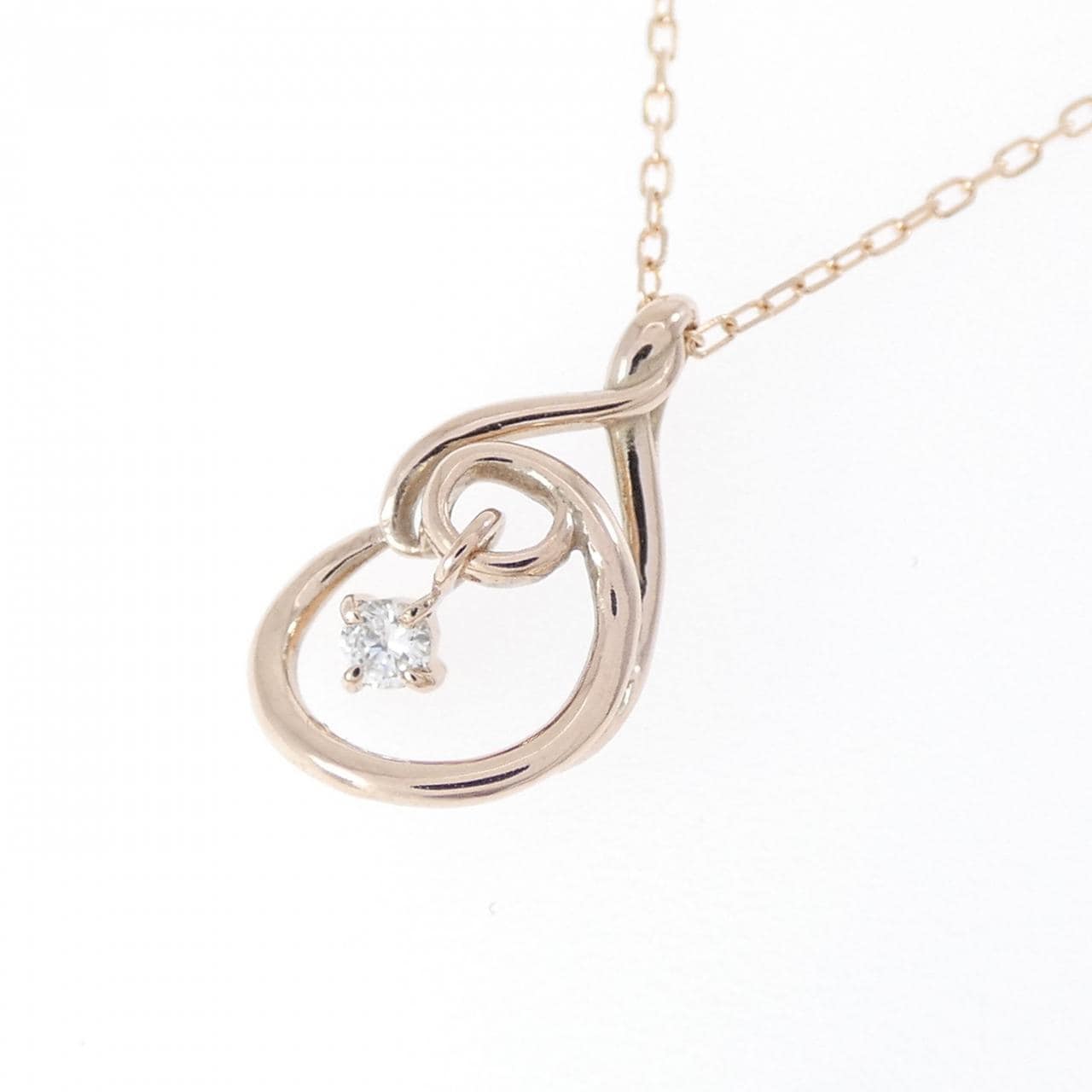 K10PG ダイヤモンド ネックレス 0.03CT