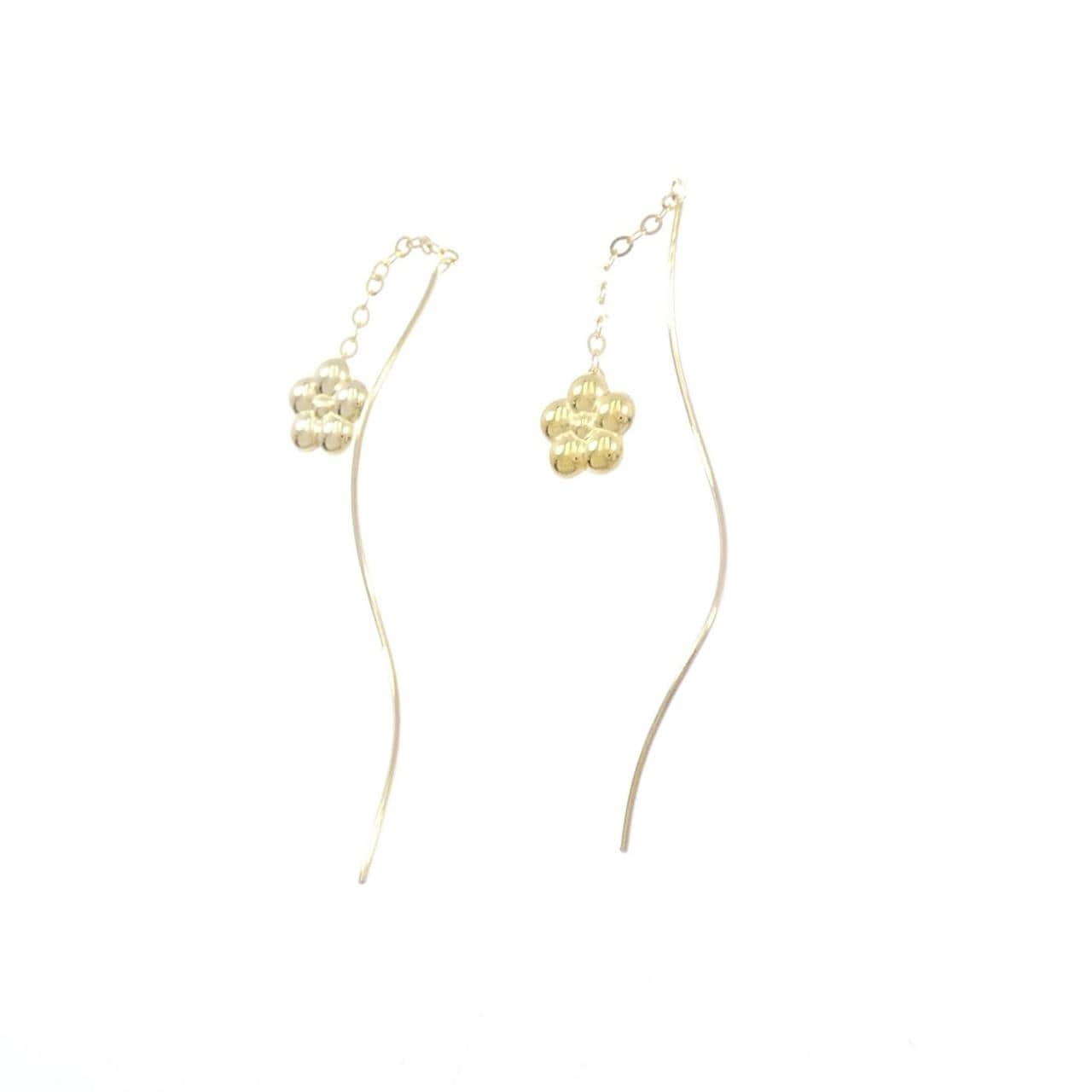 750YG フラワー ピアス