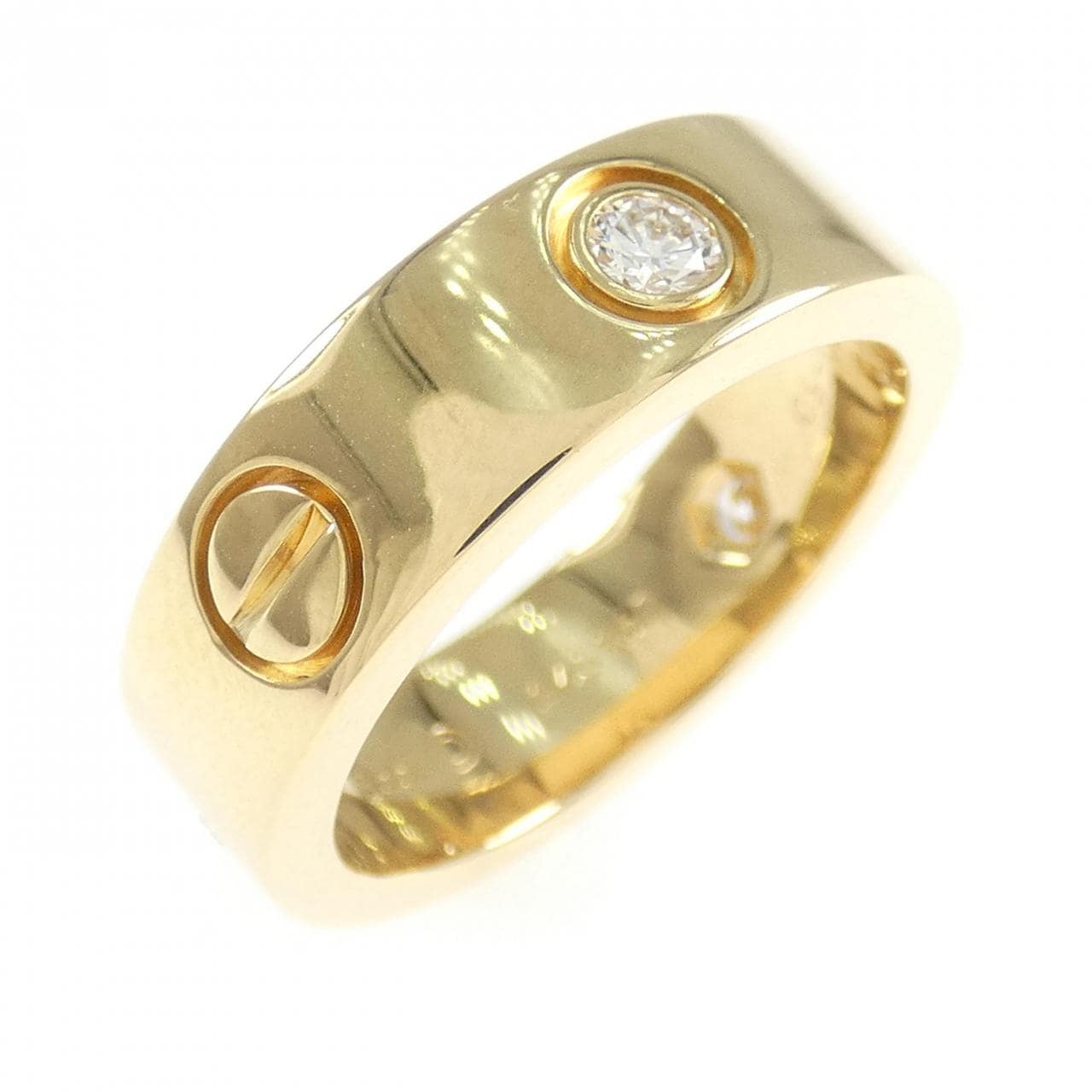 CARTIER LOVE half 鑽石指