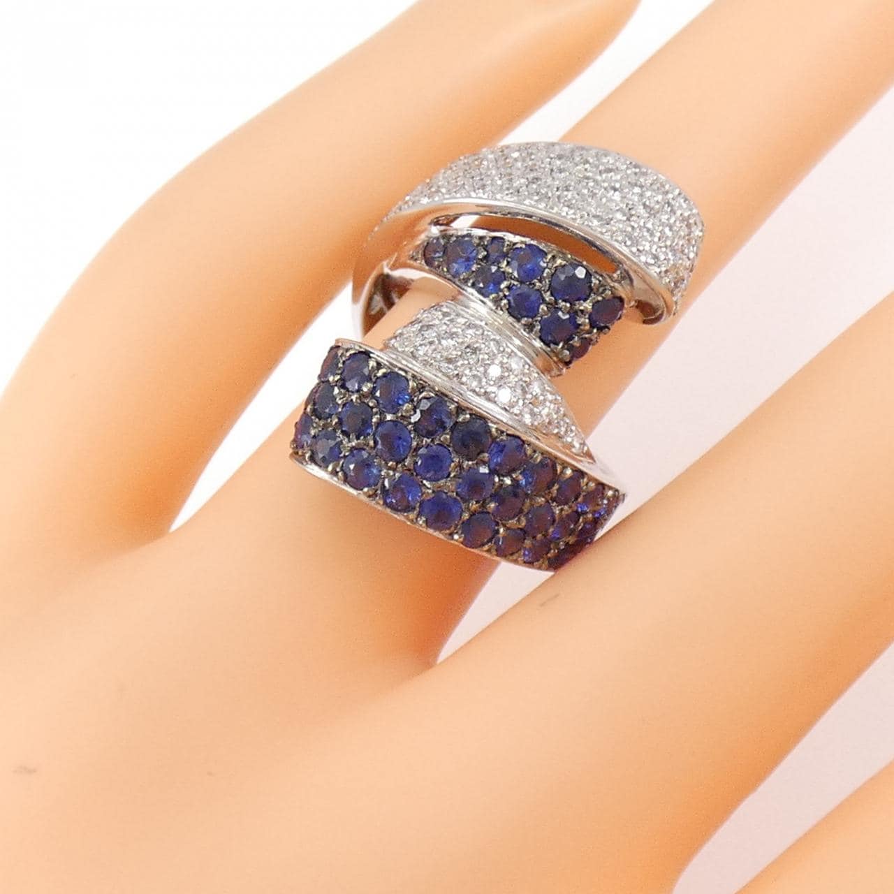 750WG/750BG サファイヤ リング 2.47CT