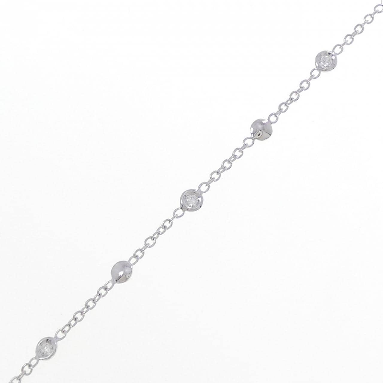 750WG ダイヤモンド ブレスレット 0.08CT