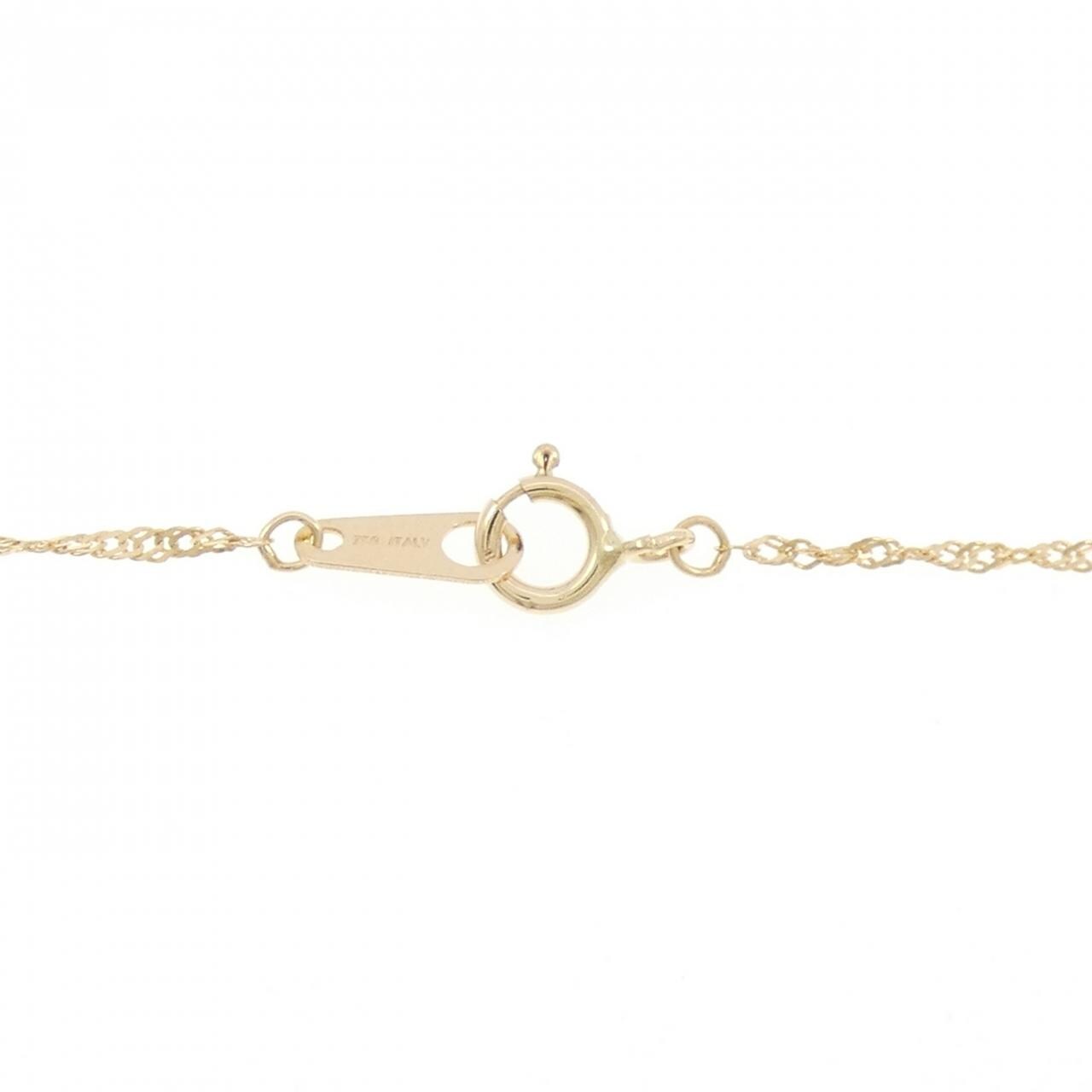 K18YG/750YG ダイヤモンド ネックレス 0.30CT