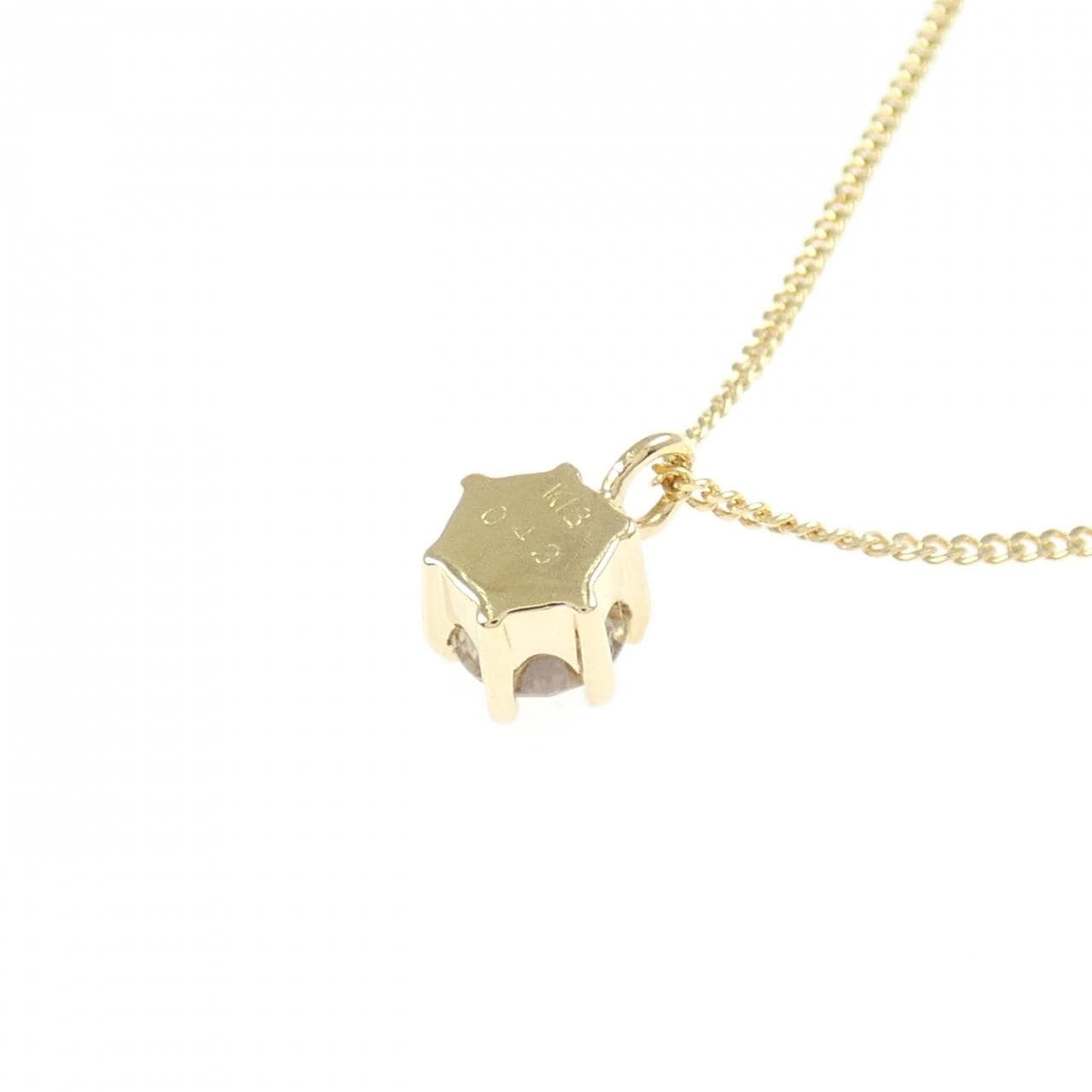 K18YG ソリティア ダイヤモンド ネックレス 0.43CT