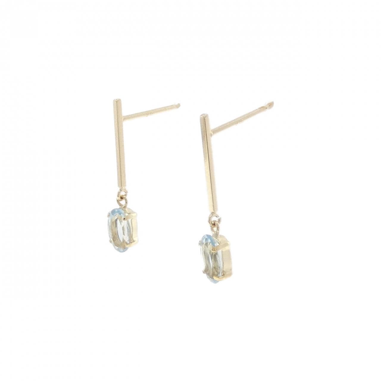 K10YG アクアマリン ピアス