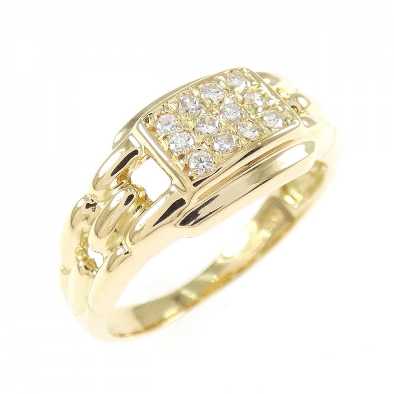 K18YG ダイヤモンド リング 0.12CT