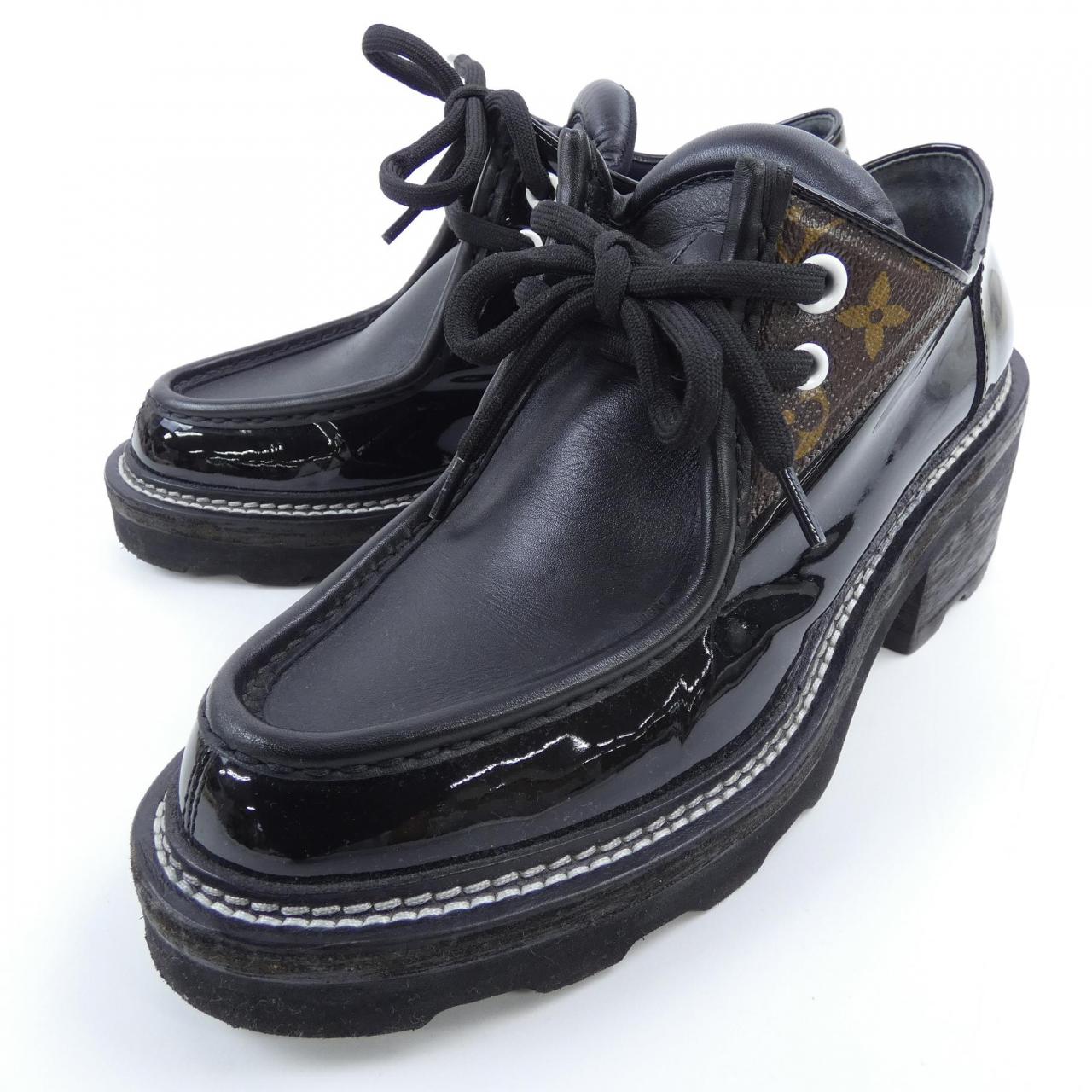 ルイヴィトン LOUIS VUITTON LVボブールラインダービー シューズ