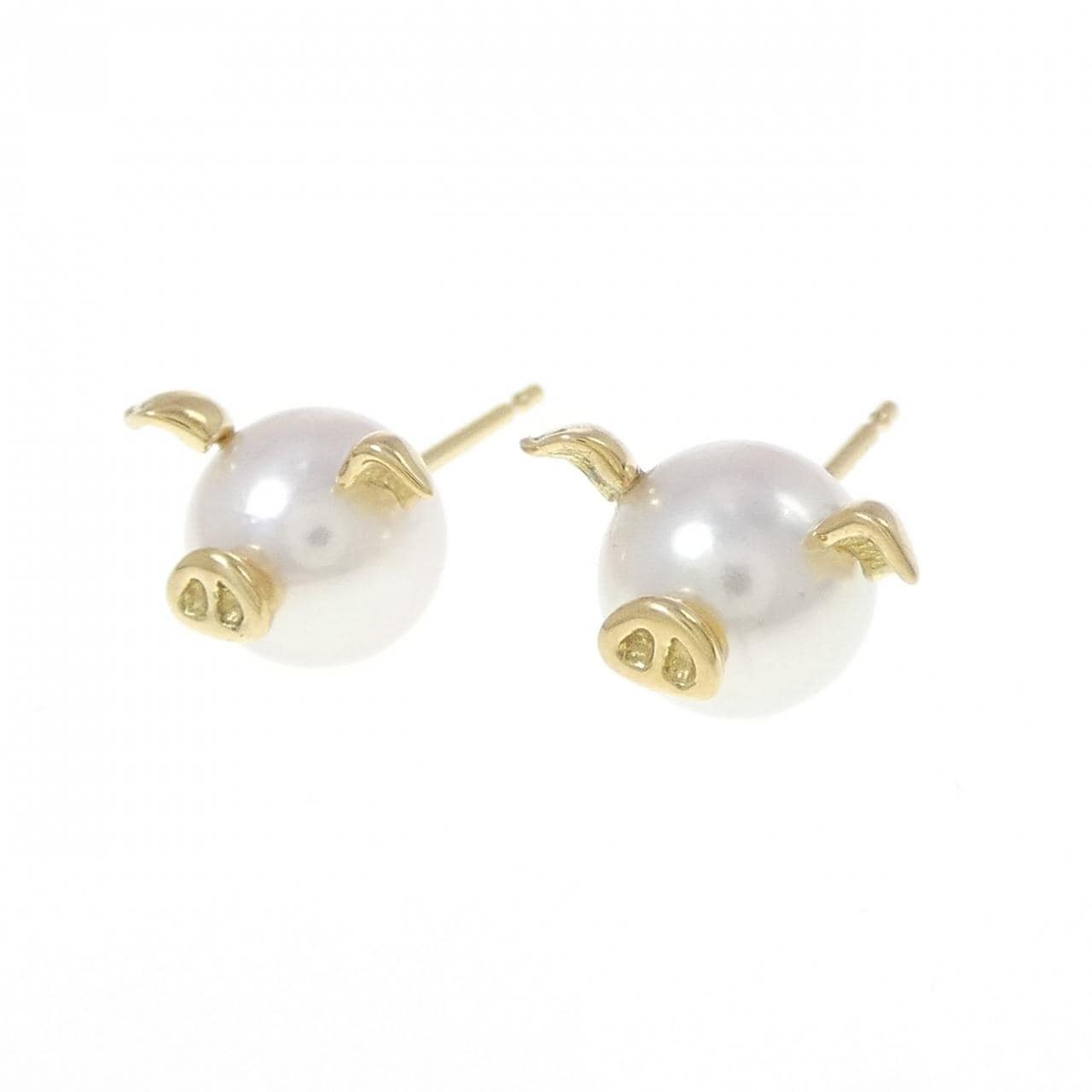 K18YG ピッグ アコヤパール ピアス 8mm