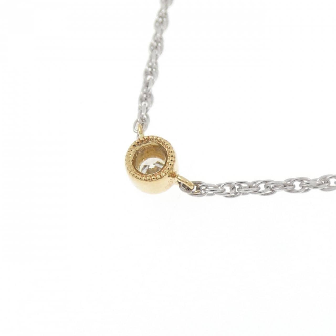 K18YG/K18WG ダイヤモンド ネックレス 0.27CT