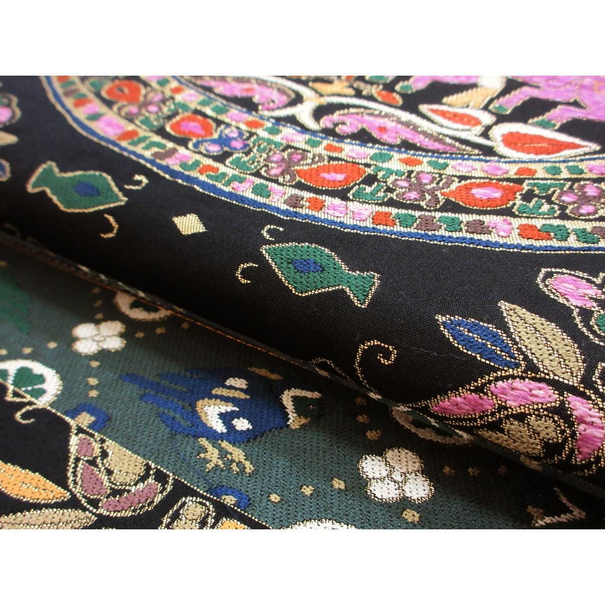 袋帯【白綾苑大庭】