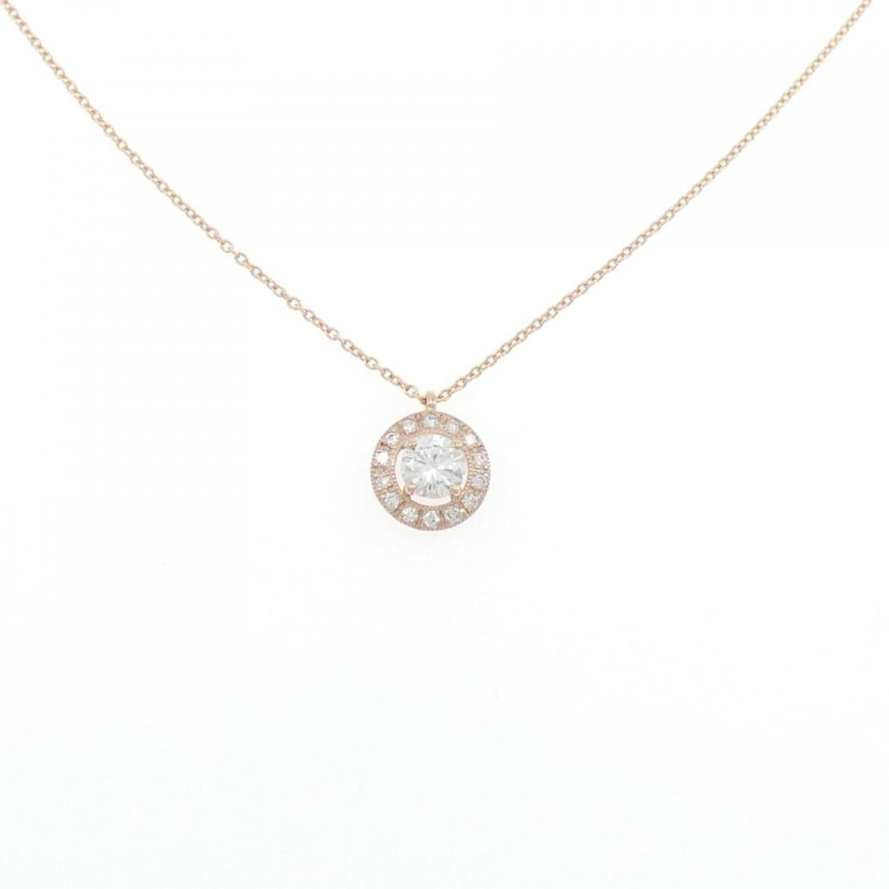 [Remake] K18PG Diamond Necklace 0.306CT H SI1 Good