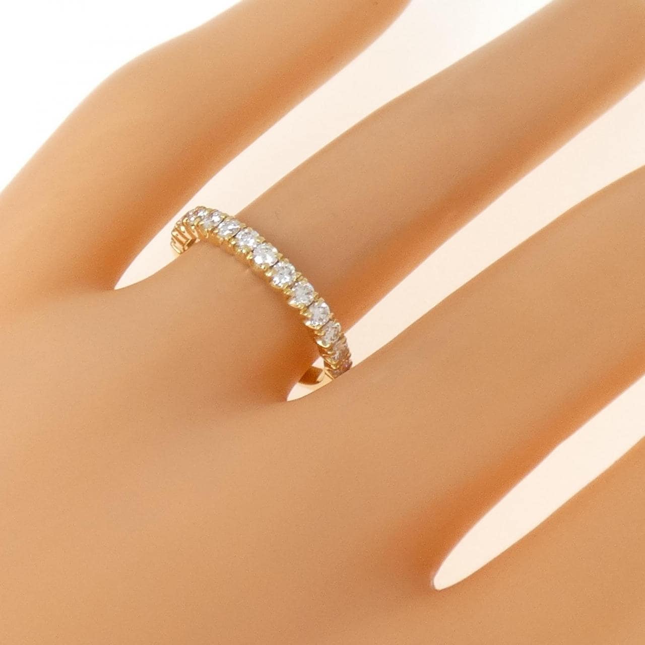 K18YG Half Eternity Diamond Ring 0.48CT