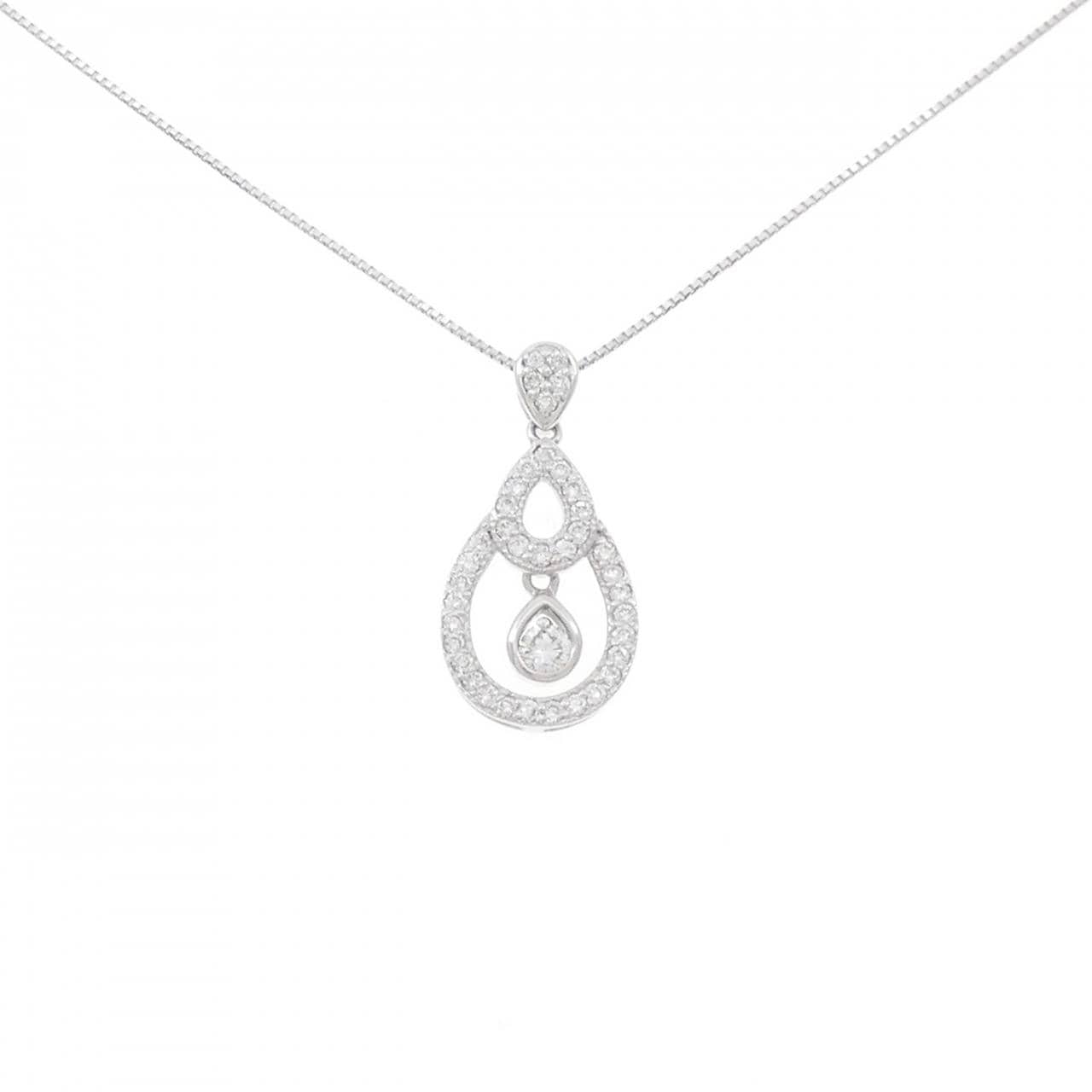 K18WG ダイヤモンド ネックレス 0.50CT