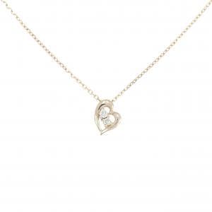K10PG ハート ダイヤモンド ネックレス 0.02CT