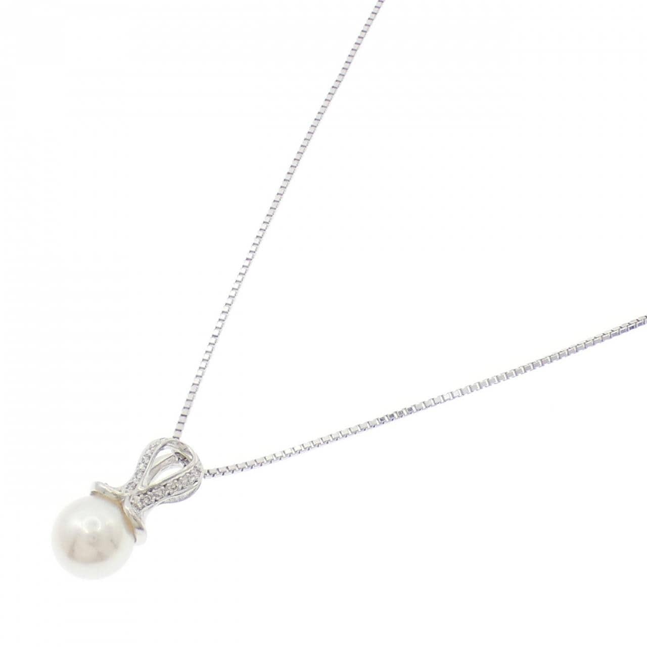 K18WG アコヤパール ネックレス 9.0mm