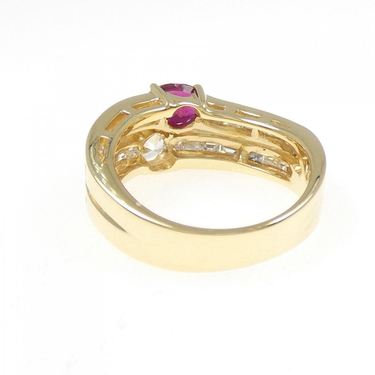 K18YG ルビー リング 0.49CT