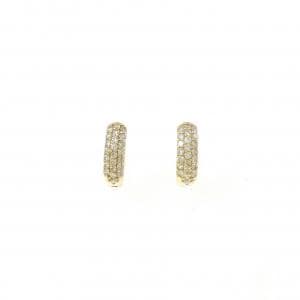 K18YG パヴェ ダイヤモンド ピアス 0.32CT