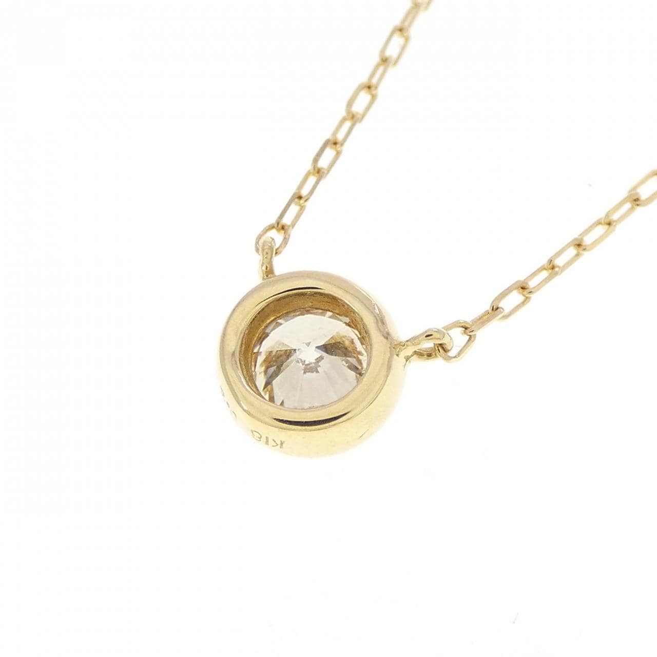 K18YG ソリティア ダイヤモンド ネックレス 0.24CT