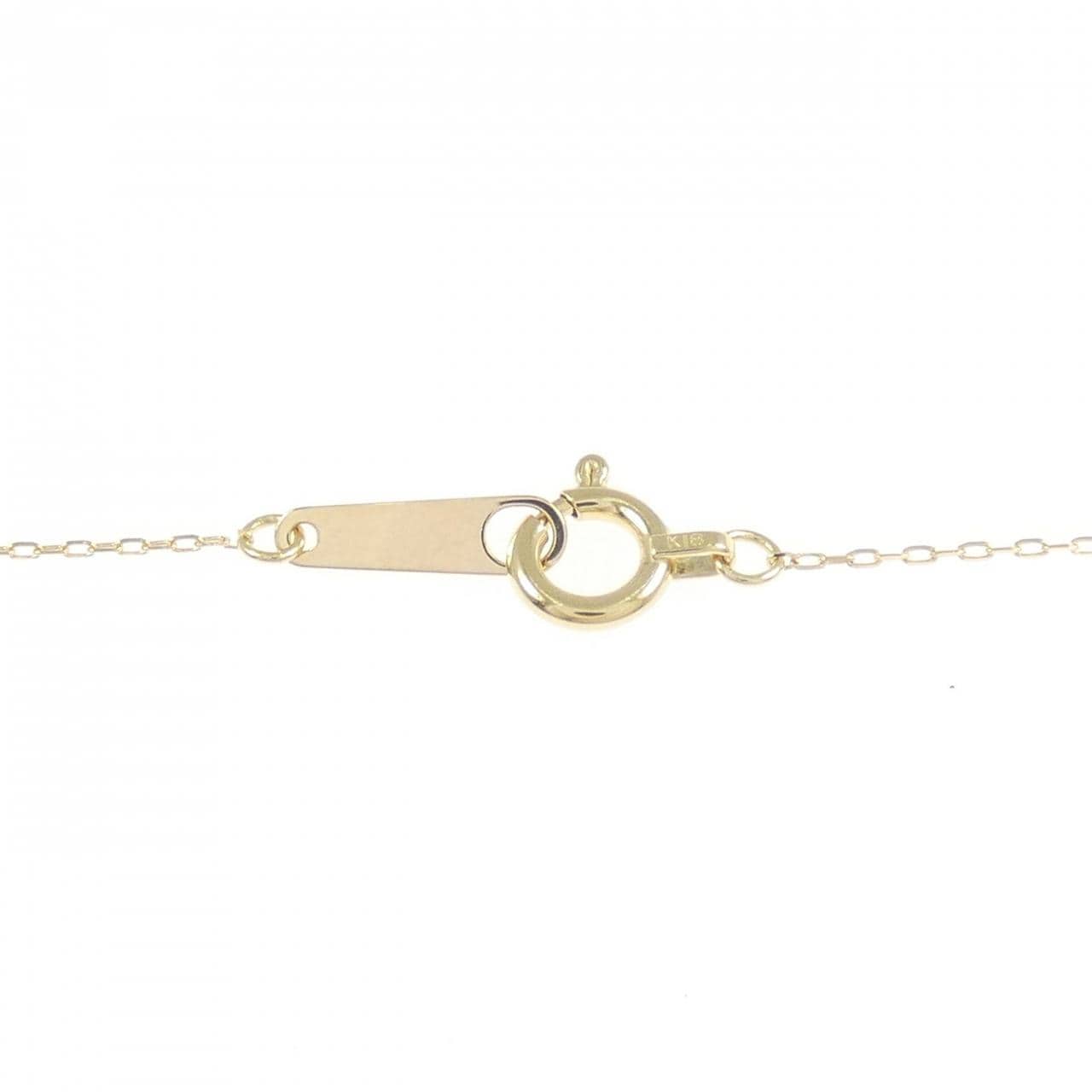 K18YG リボン ダイヤモンド ネックレス 0.10CT
