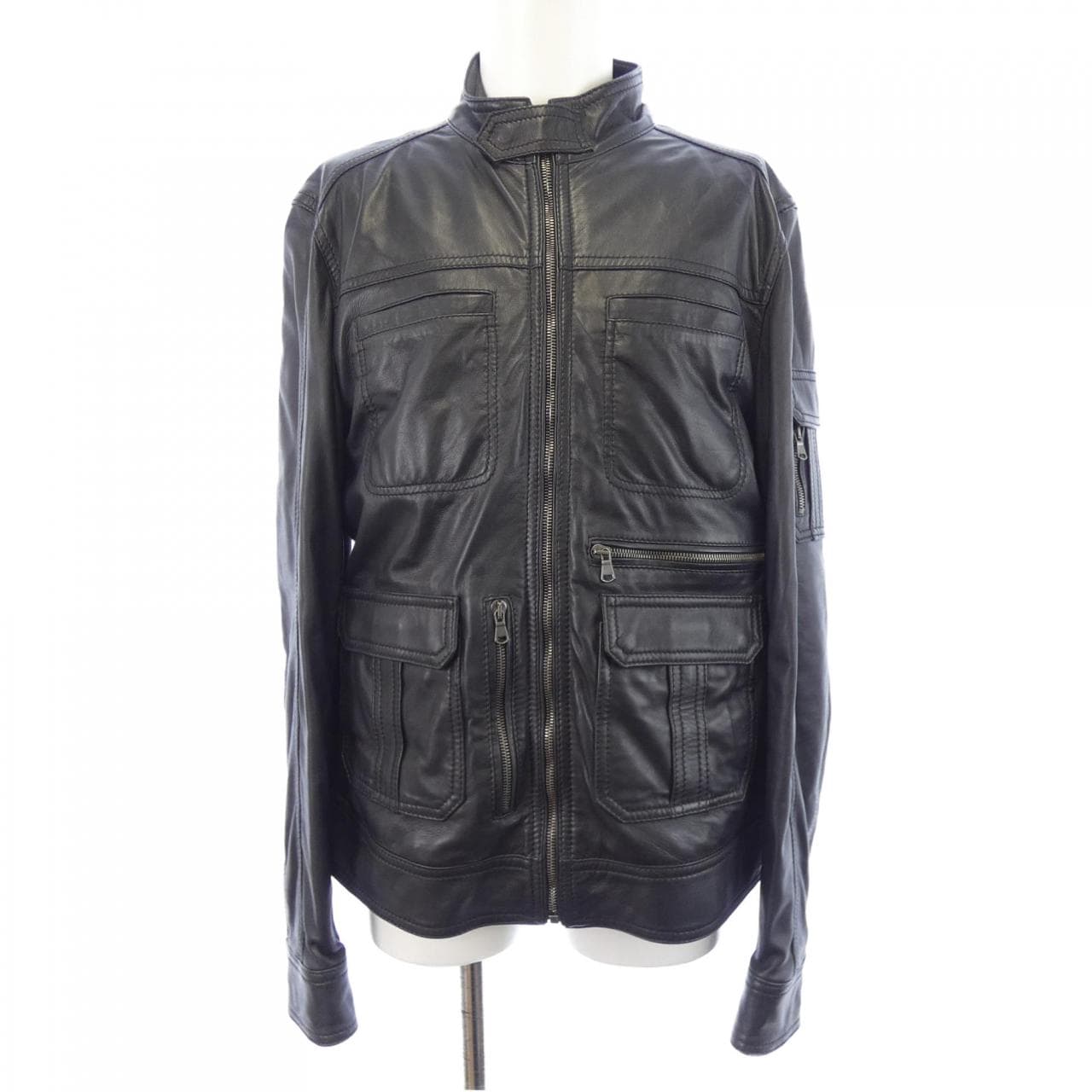 ドルチェアンドガッバーナ DOLCE&GABBANA G9Q18L/FULVC-B レザーライダースジャケット