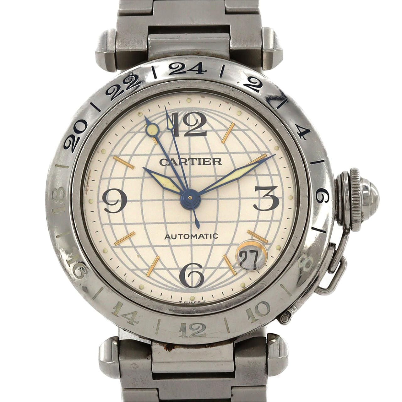 【ノーメンテナンス還元価格】カルティエ パシャC GMT W31029M7 SS 自動巻