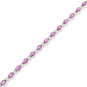 K18WG ルビー ブレスレット 5.85CT