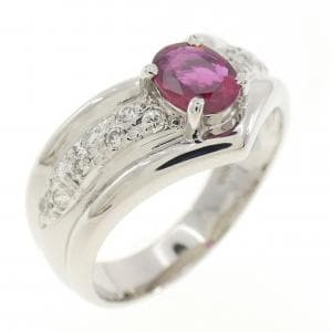 PT900 ルビー リング 0.38CT