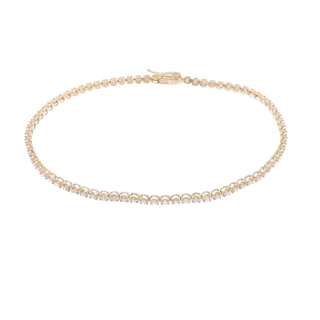 K18PG ダイヤモンド ブレスレット 1.00CT