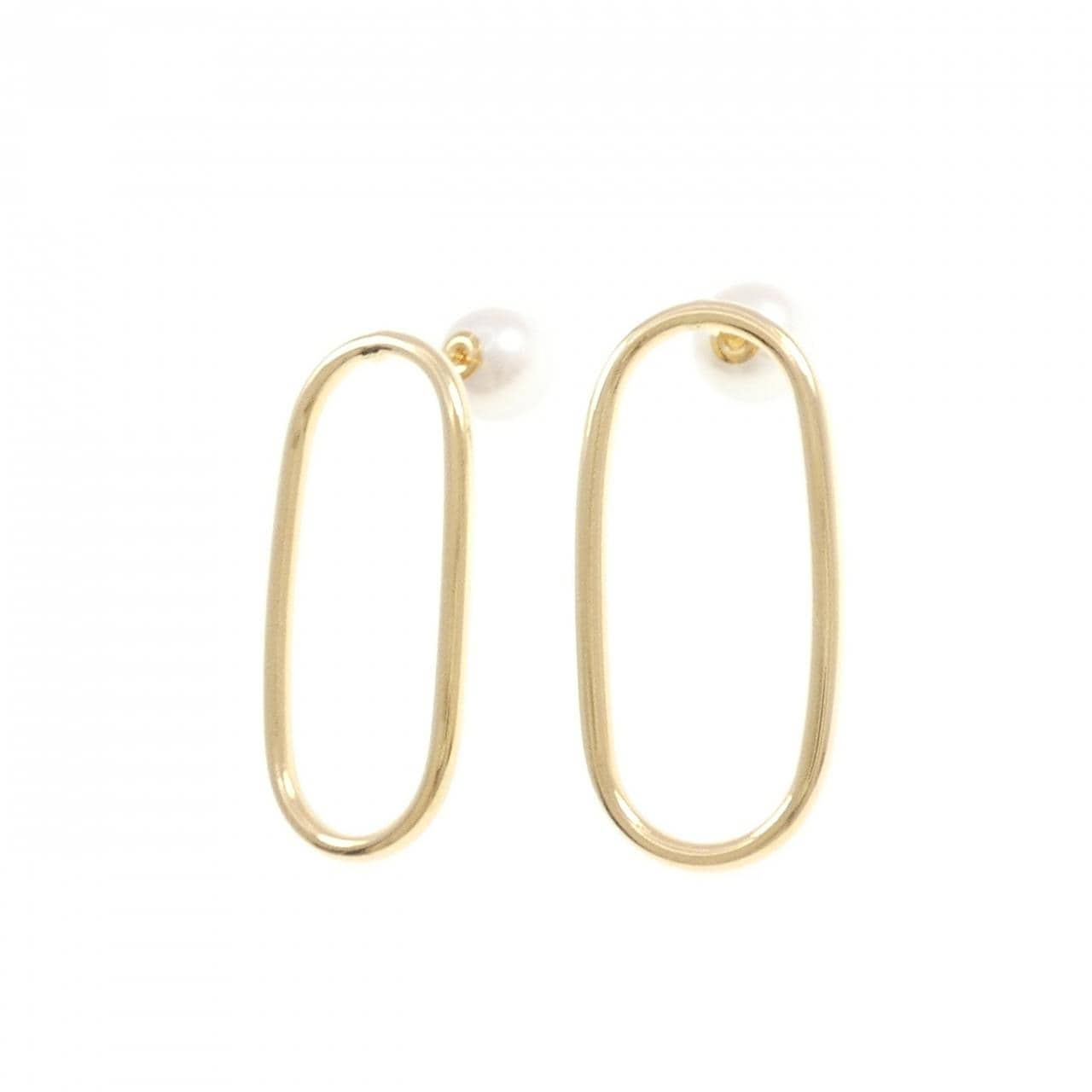 【新品】K18YG アコヤパール ピアス 7.6mm