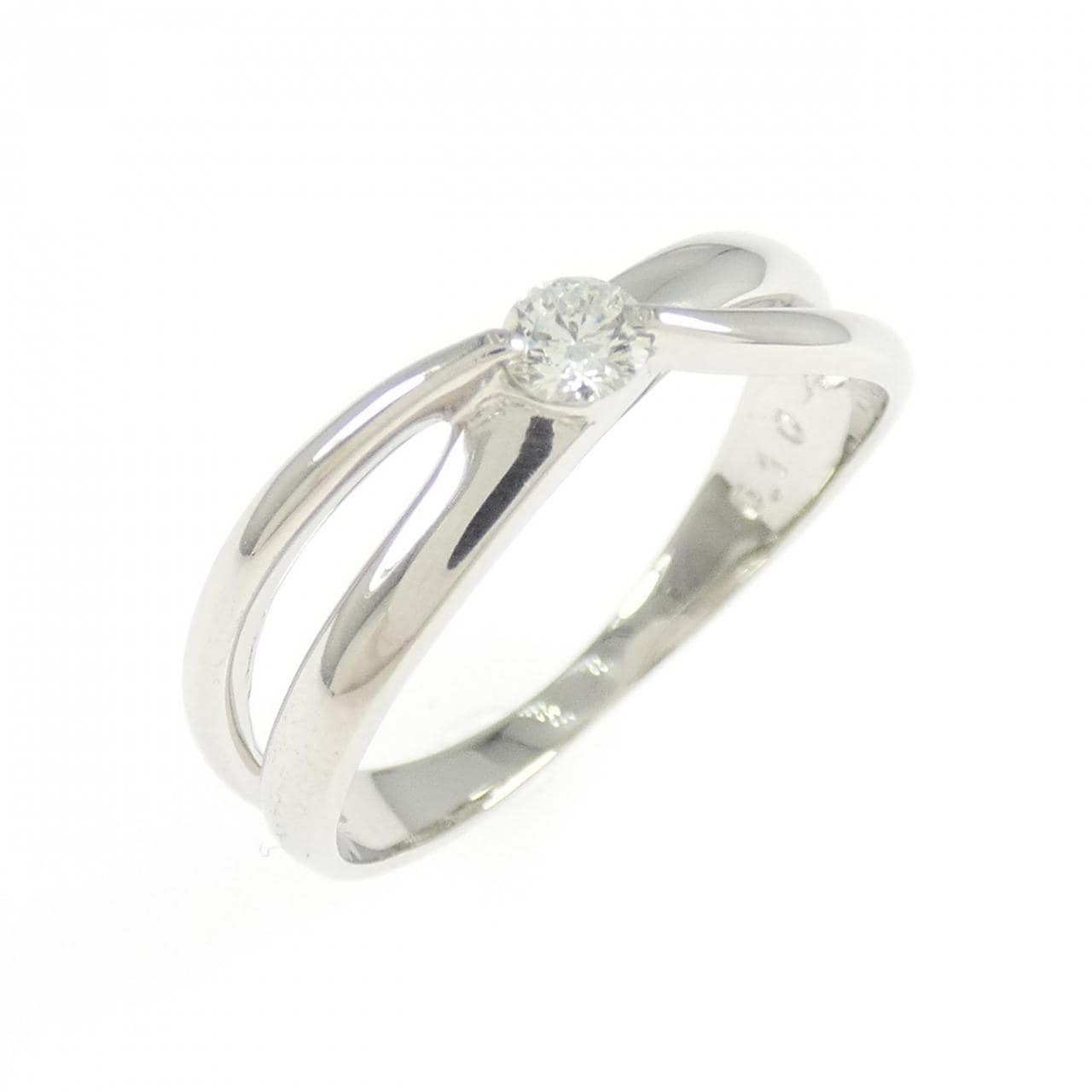 PT900 ソリティア ダイヤモンド リング 0.10CT