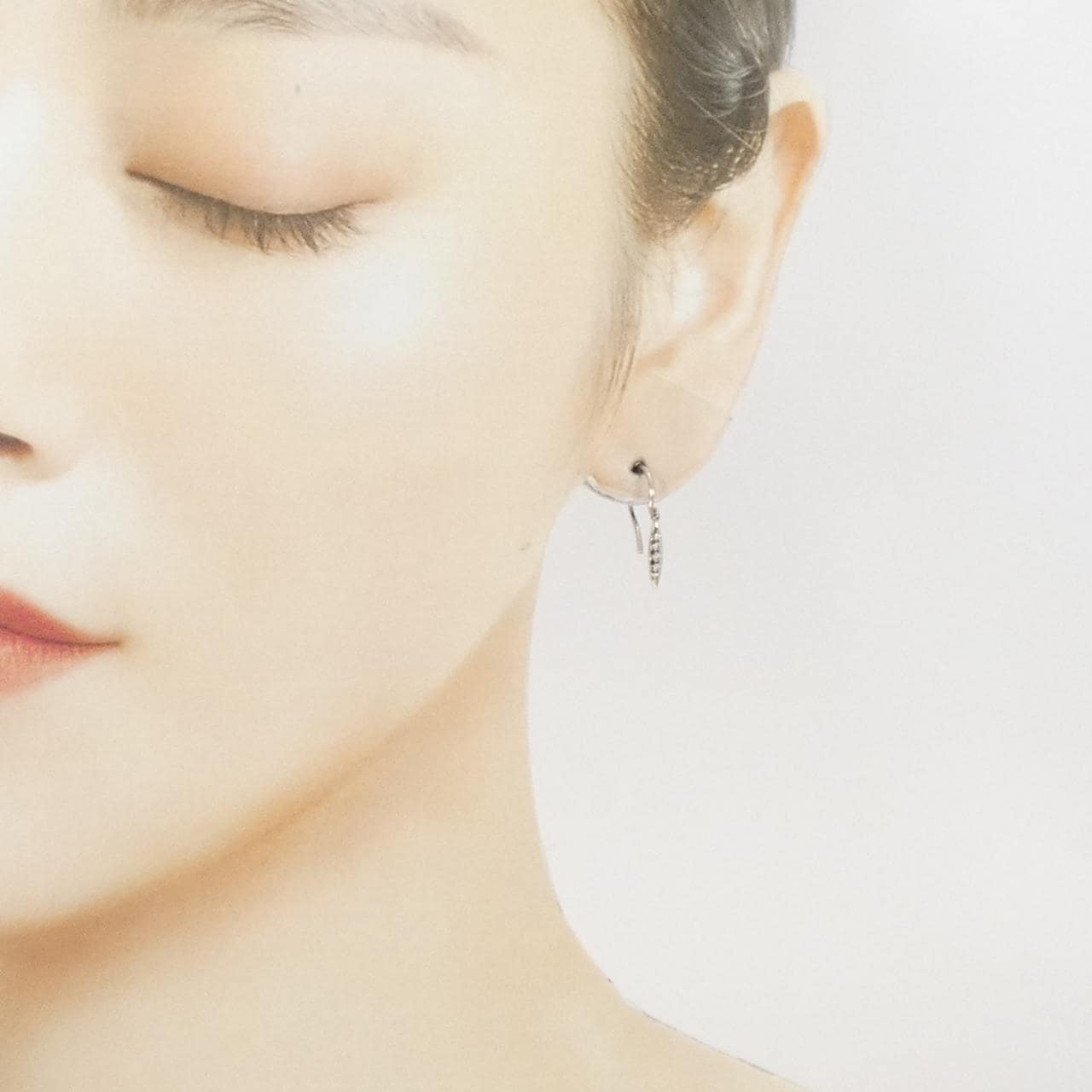 カシケイ ダイヤモンド ピアス 0.07CT