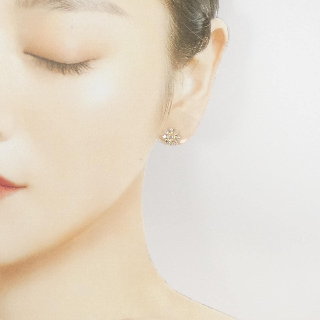 K18YG ダイヤモンド ピアス 1.00CT