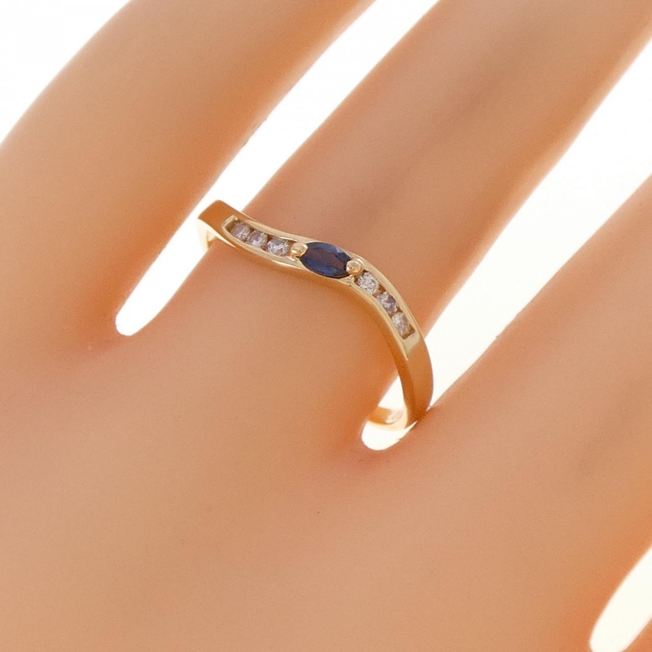 K18YG サファイヤ リング 0.10CT