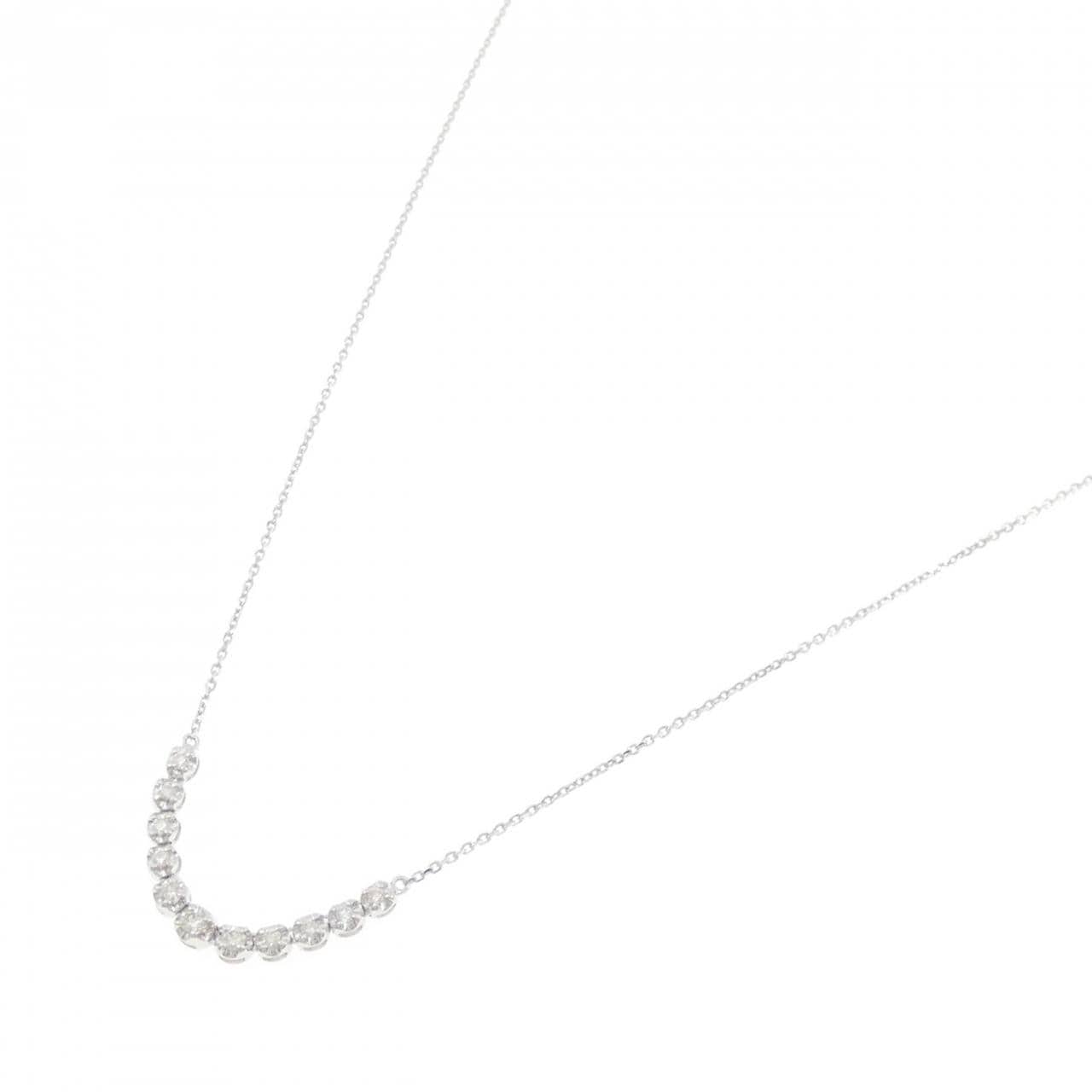 K18WG ダイヤモンド ネックレス 0.20CT