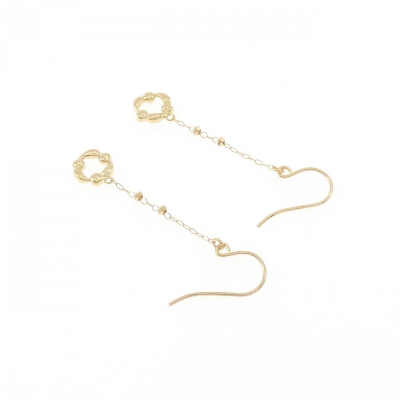 K18YG ダイヤモンド ピアス 0.06CT