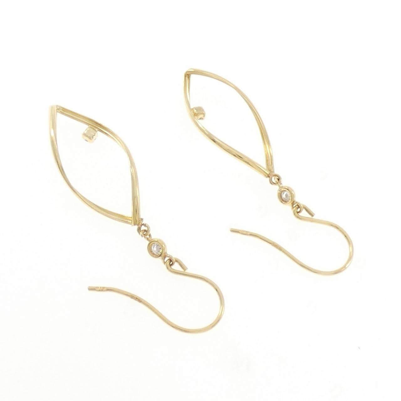 K18YG ダイヤモンド ピアス 0.06CT