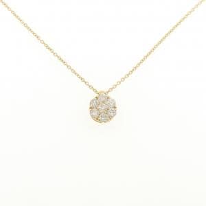 K18YG フラワー ダイヤモンド ネックレス 0.25CT