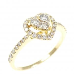 K18YG ハート ダイヤモンド リング 0.40CT