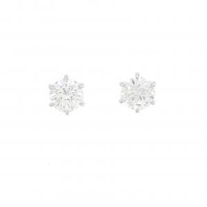 【リメイク】PT/ST ダイヤモンド ピアス 1.004CT 1.049CT G SI2 Good