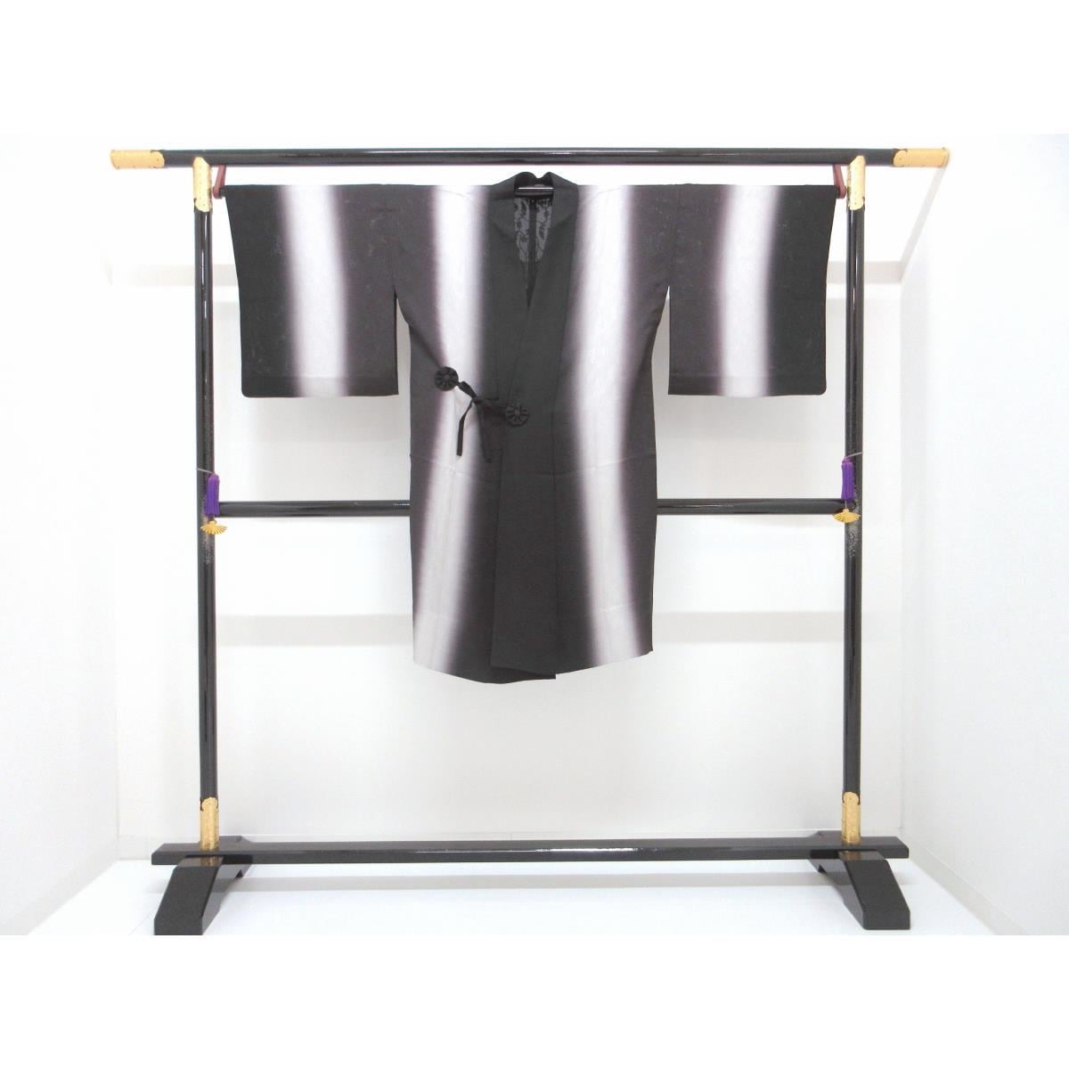 【未使用品】お洒落コート　単衣紋紗織　ボカシ染　セミロング