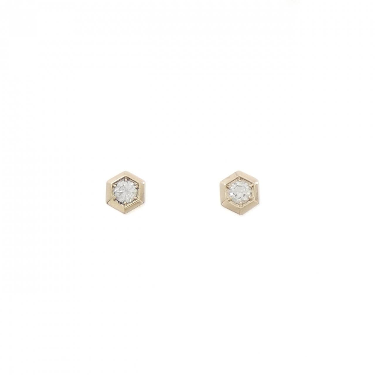 【リメイク】K10YG ダイヤモンド ピアス 0.14CT