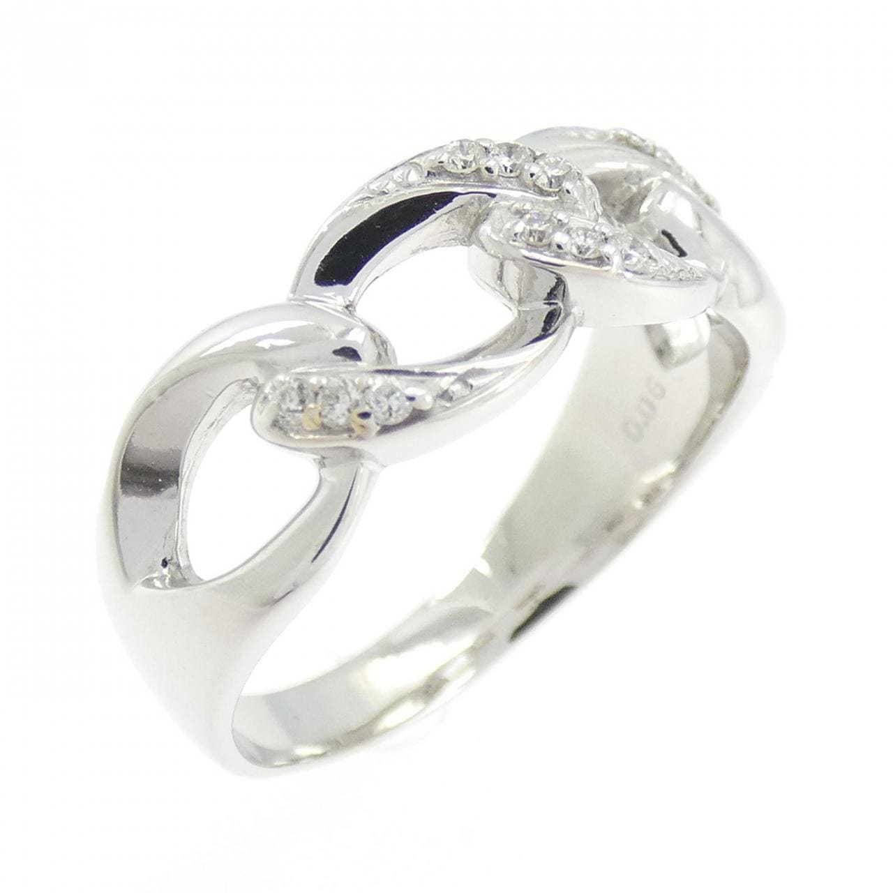 K18WG ダイヤモンド リング 0.06CT